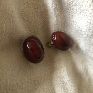 Sophisticated Brown Clip-On Earrings